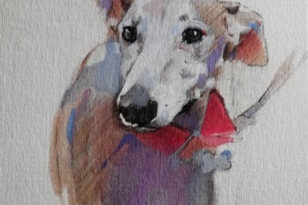 Acrylic, fabric on wood
35x25cm  not available